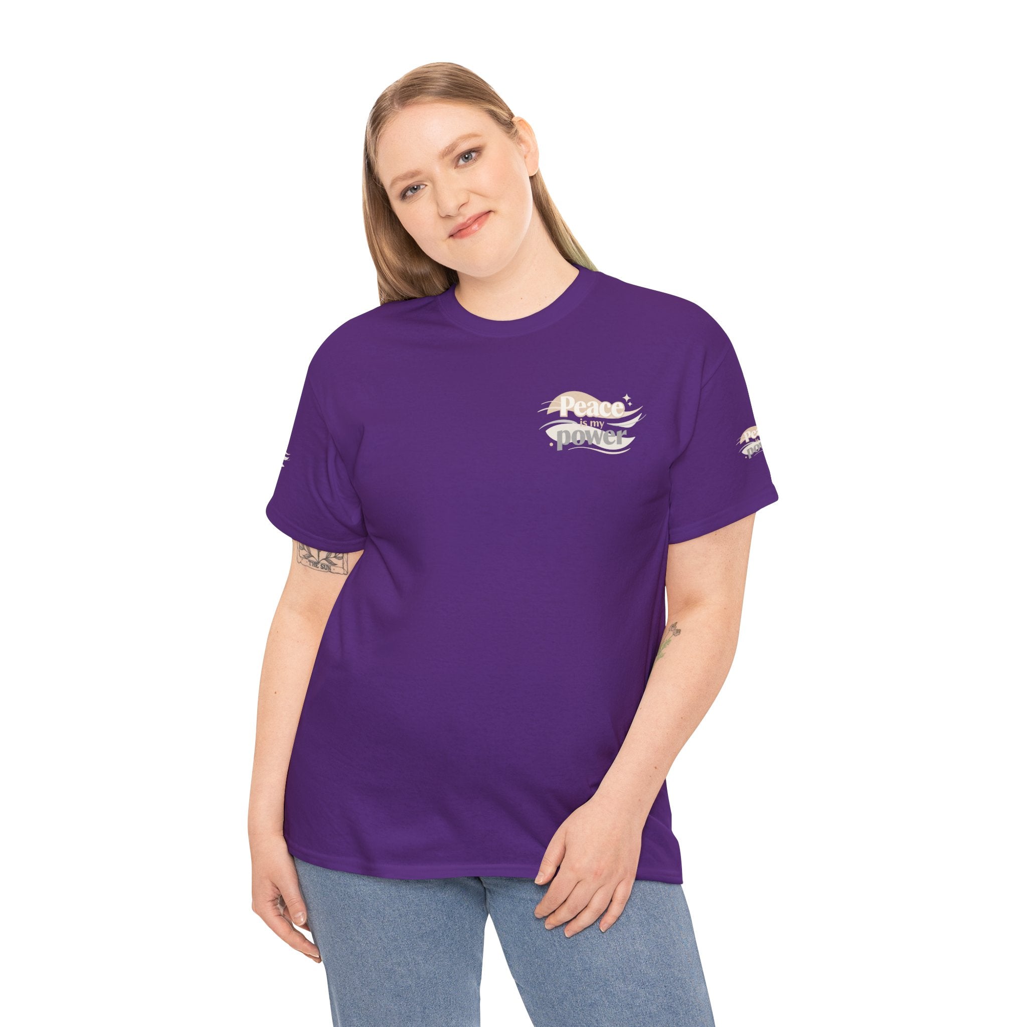 Power Mountain Tee — Minimal Retro Nature Graphic T-Shirt