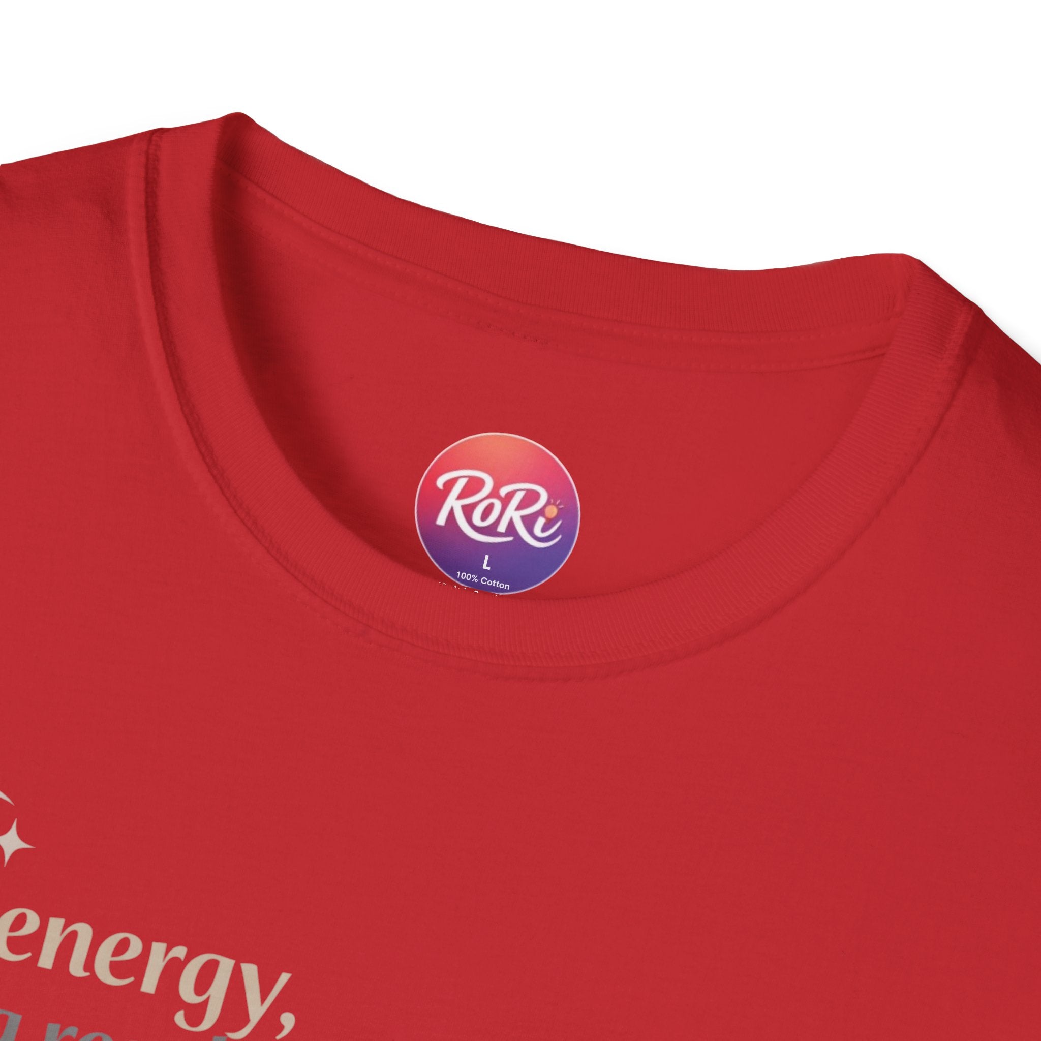 T-Shirt — “Soft energy, strong results.” Minimal Inspirational Graphic Tee