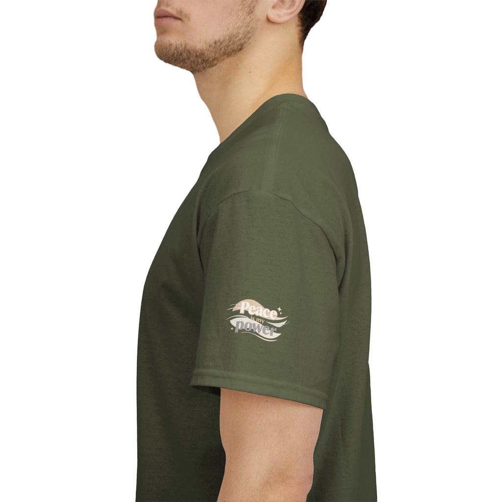 Power Mountain Tee — Minimal Retro Nature Graphic T-Shirt
