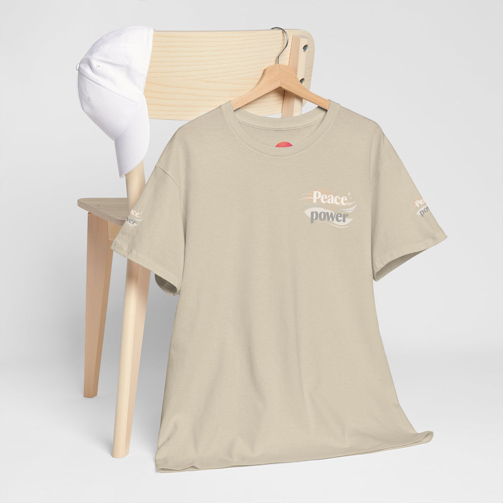 Power Mountain Tee — Minimal Retro Nature Graphic T-Shirt