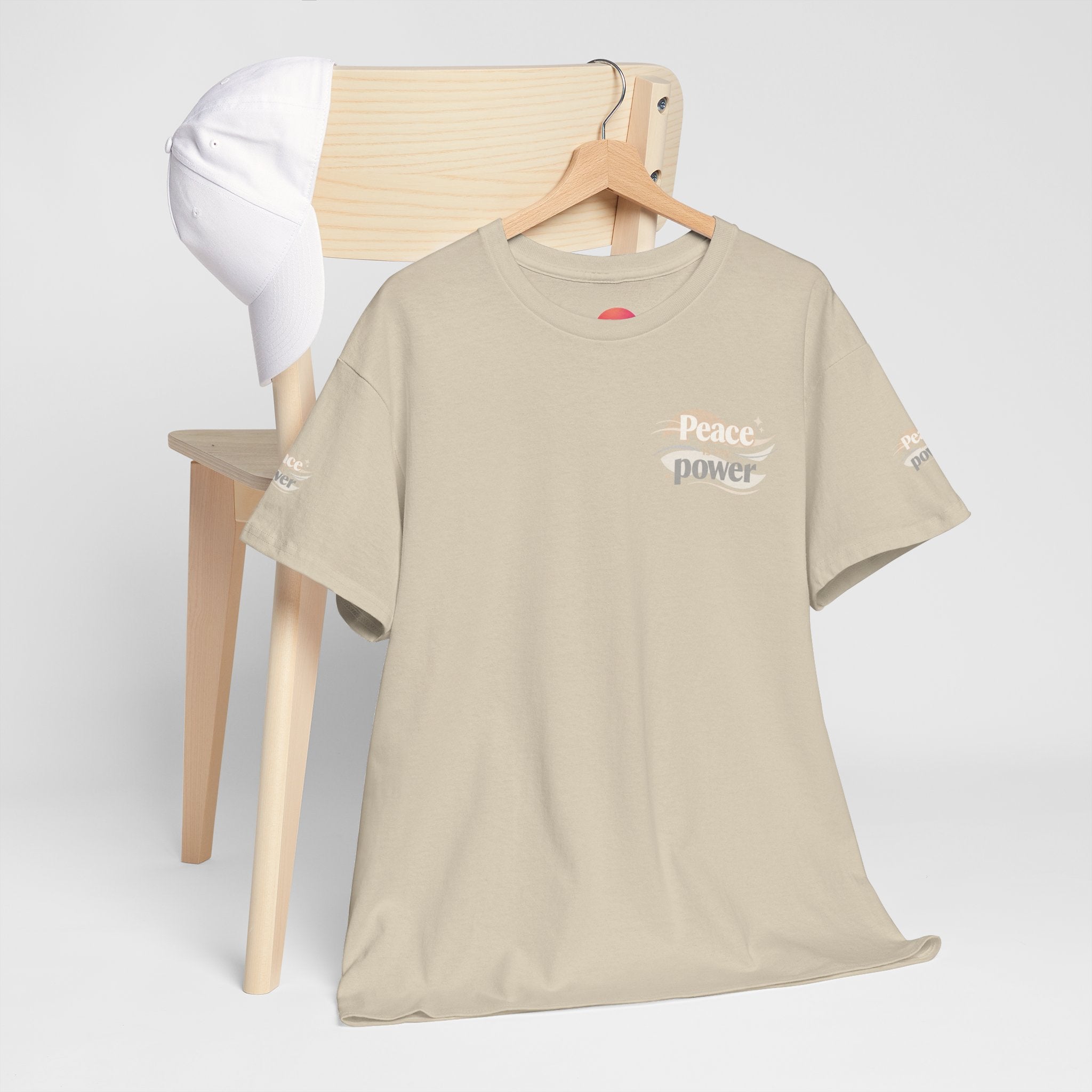 Power Mountain Tee — Minimal Retro Nature Graphic T-Shirt
