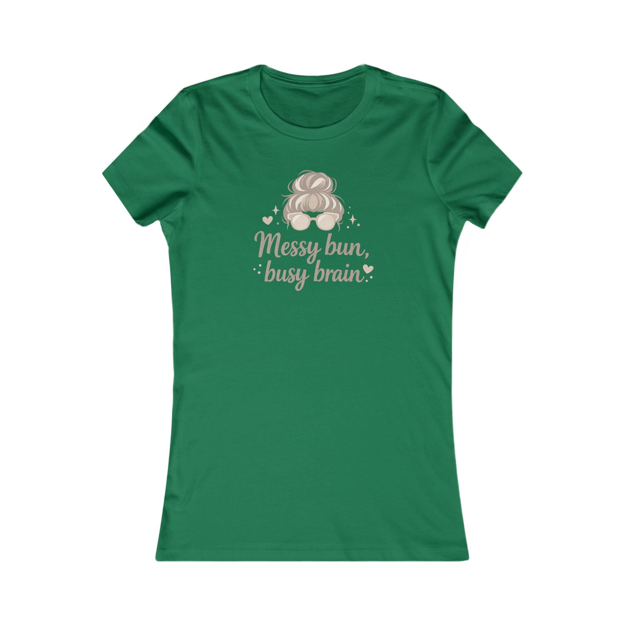 Messy Bun Busy Brain Women's Tee - Funny Mom Graphic Shirt