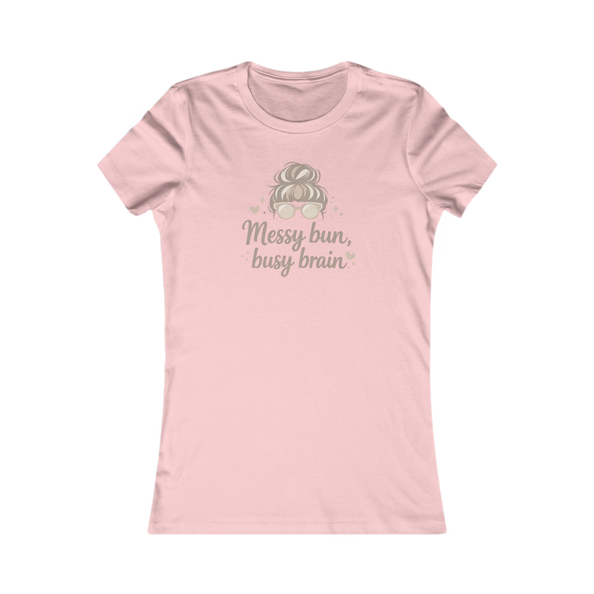 Messy Bun Busy Brain Women's Tee - Funny Mom Graphic Shirt