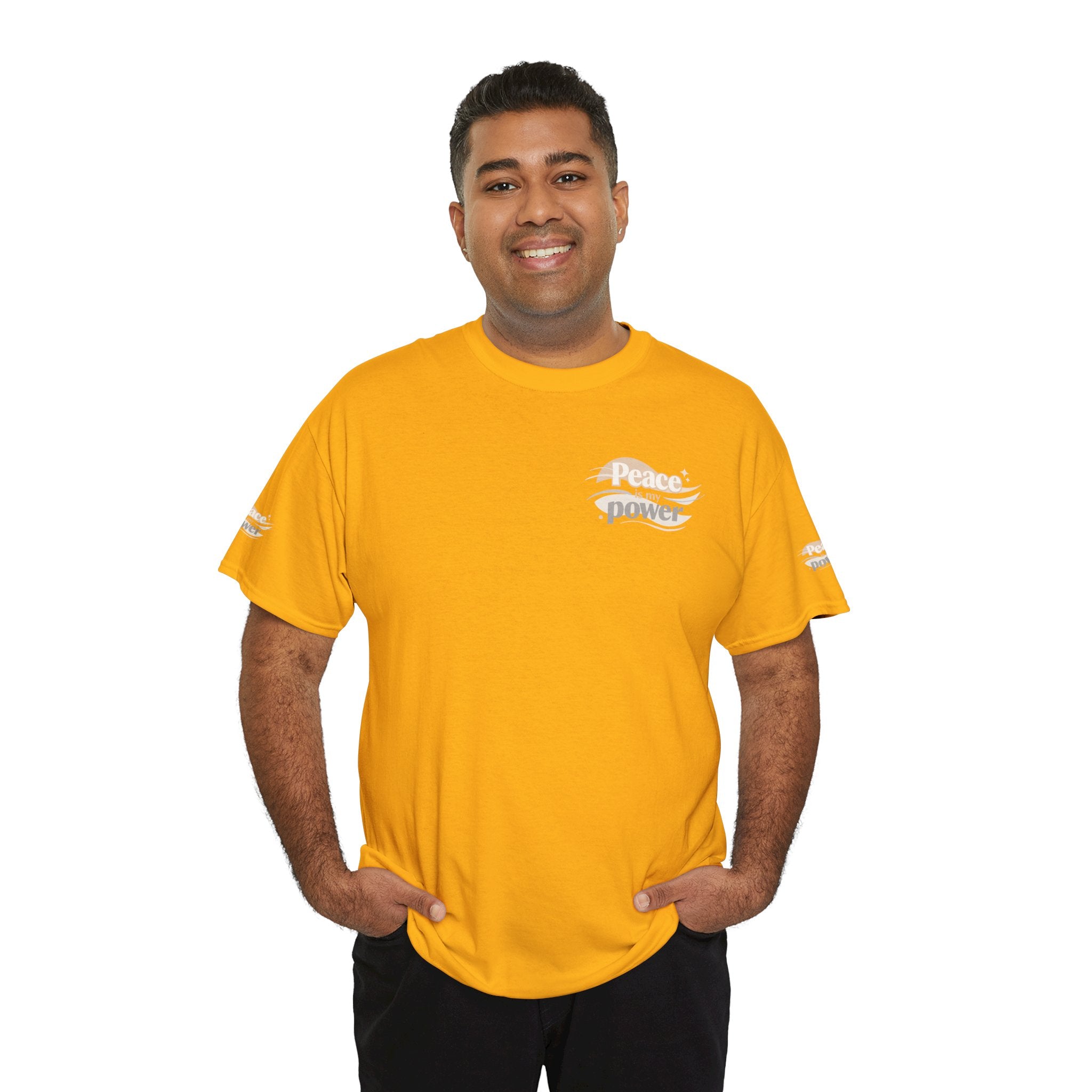 Power Mountain Tee — Minimal Retro Nature Graphic T-Shirt
