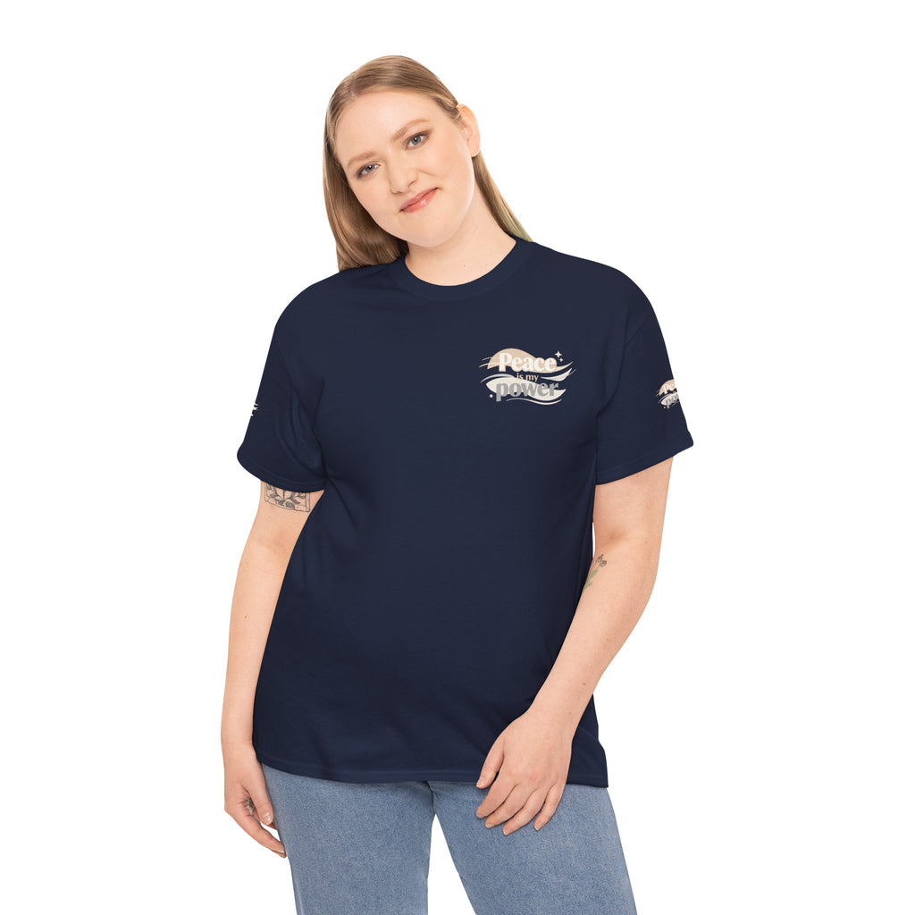 Power Mountain Tee — Minimal Retro Nature Graphic T-Shirt