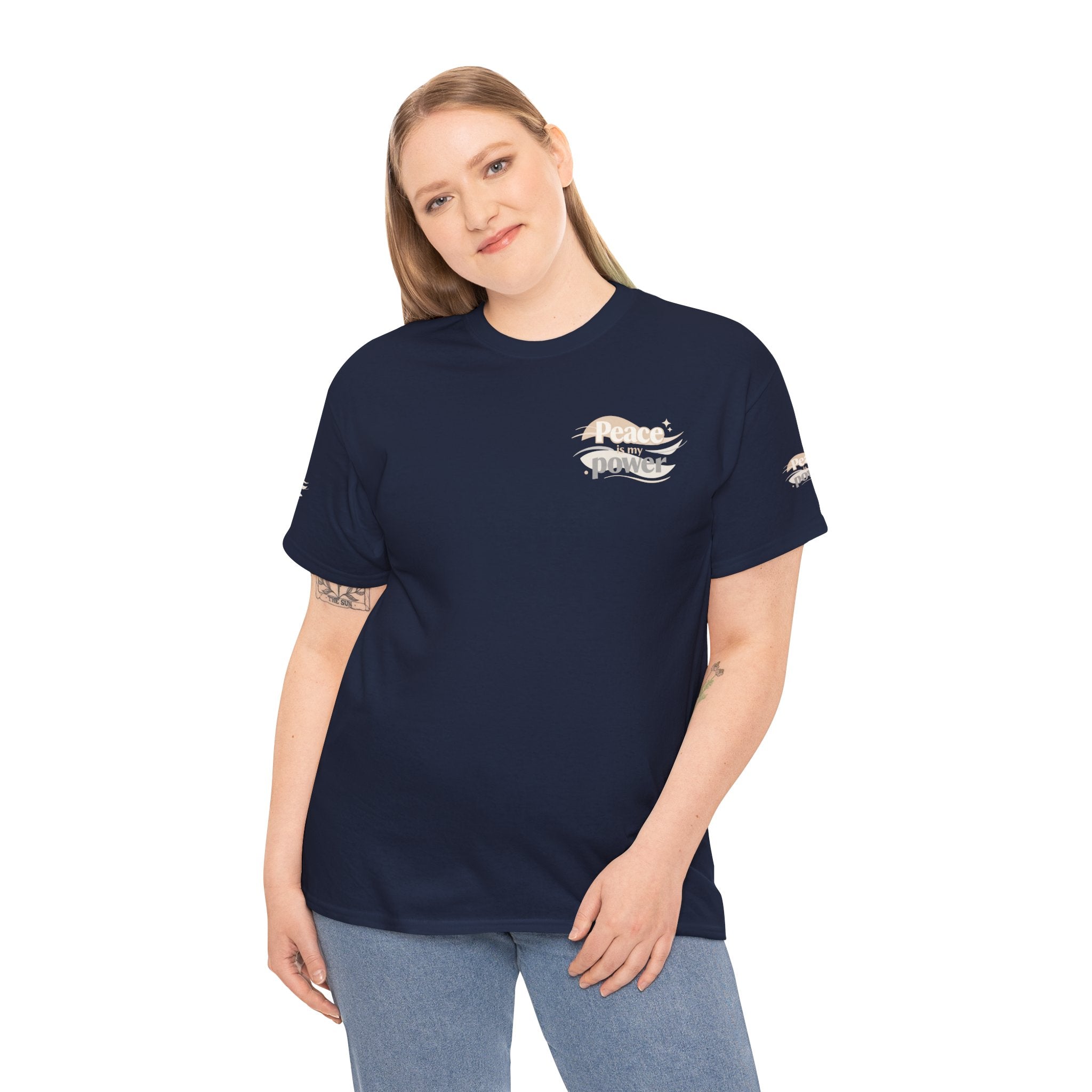 Power Mountain Tee — Minimal Retro Nature Graphic T-Shirt