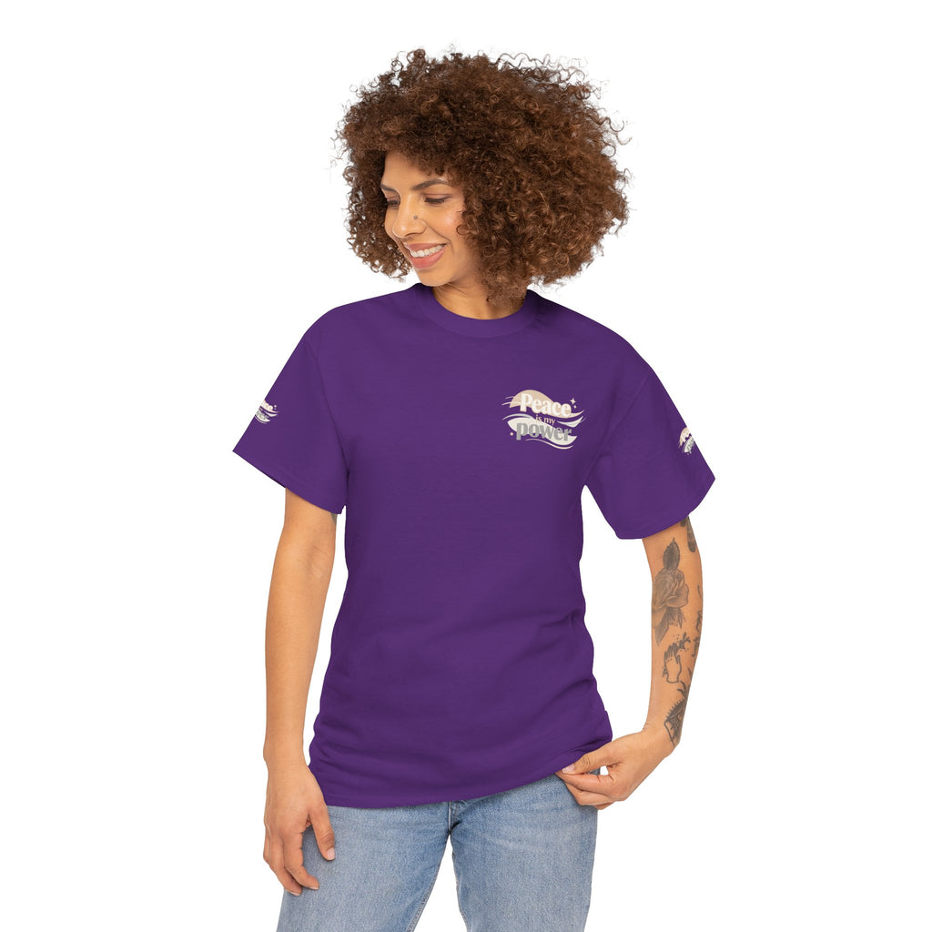 Power Mountain Tee — Minimal Retro Nature Graphic T-Shirt