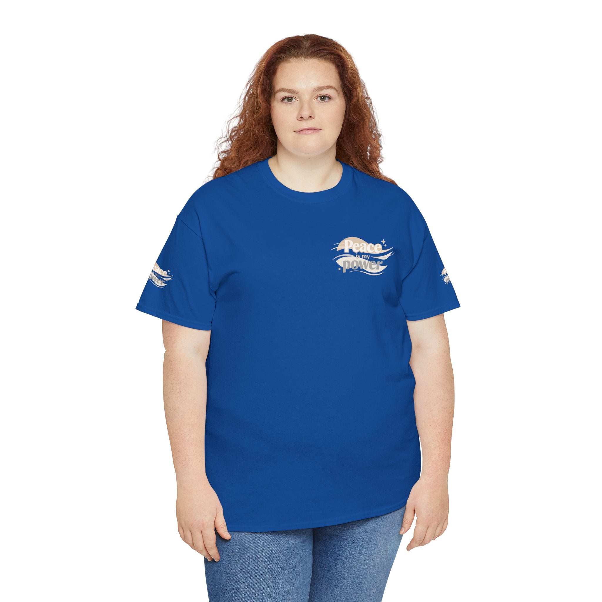 Power Mountain Tee — Minimal Retro Nature Graphic T-Shirt