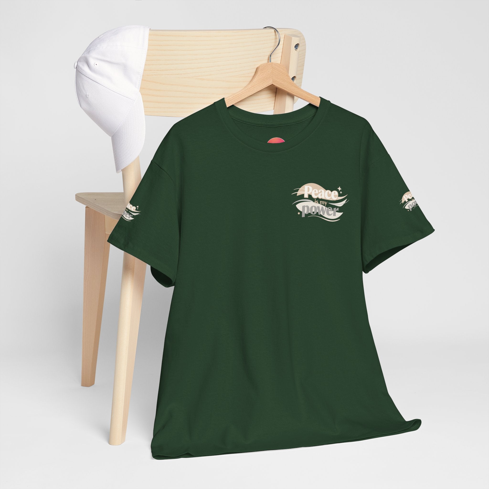 Power Mountain Tee — Minimal Retro Nature Graphic T-Shirt