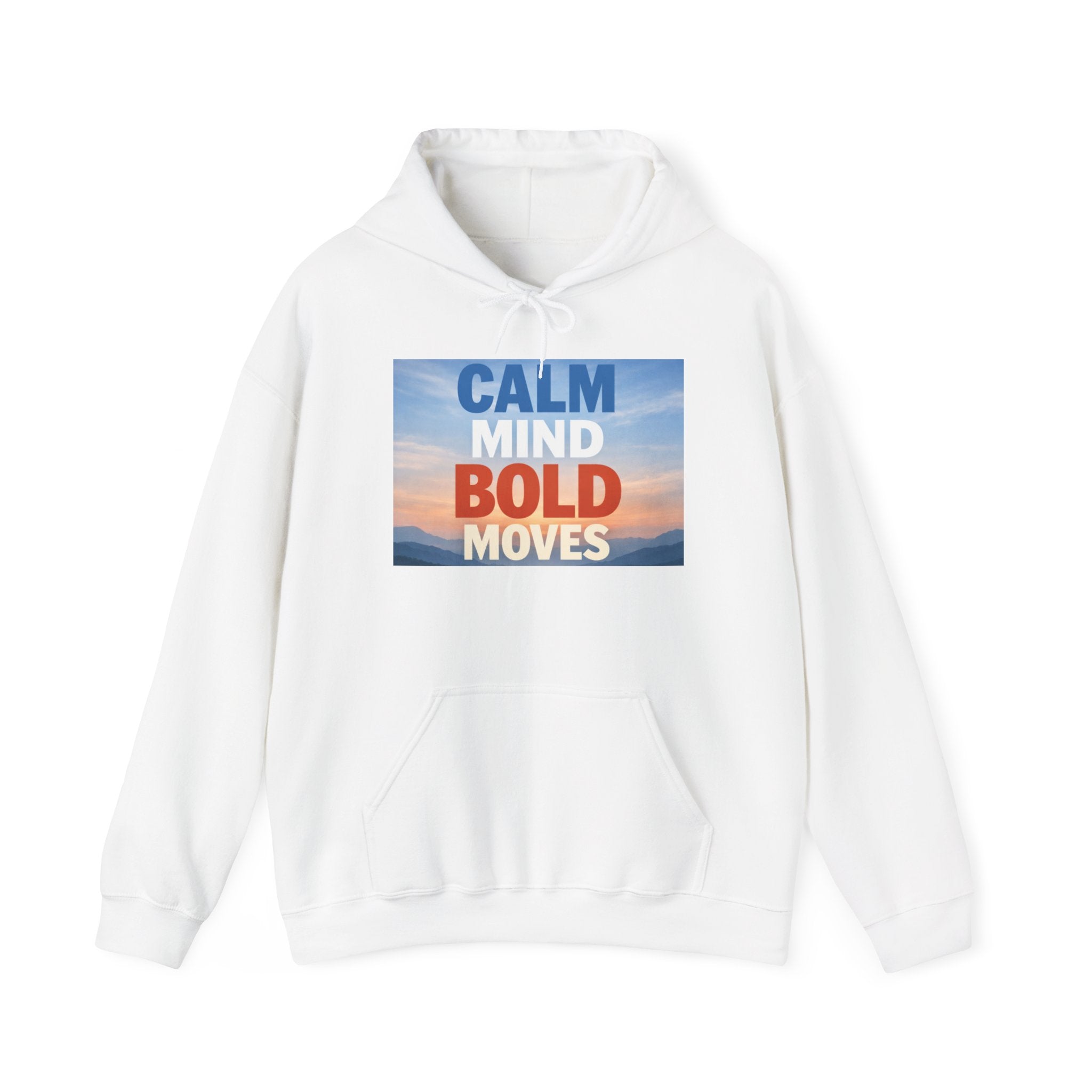 Hoodie — "Calm Mind, Bold Moves" Motivational Graphic Hoodie I RoRis Ideas