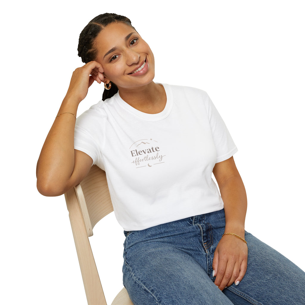 T-Shirt — "Elevate Afterwards" Minimalist Script Tee
