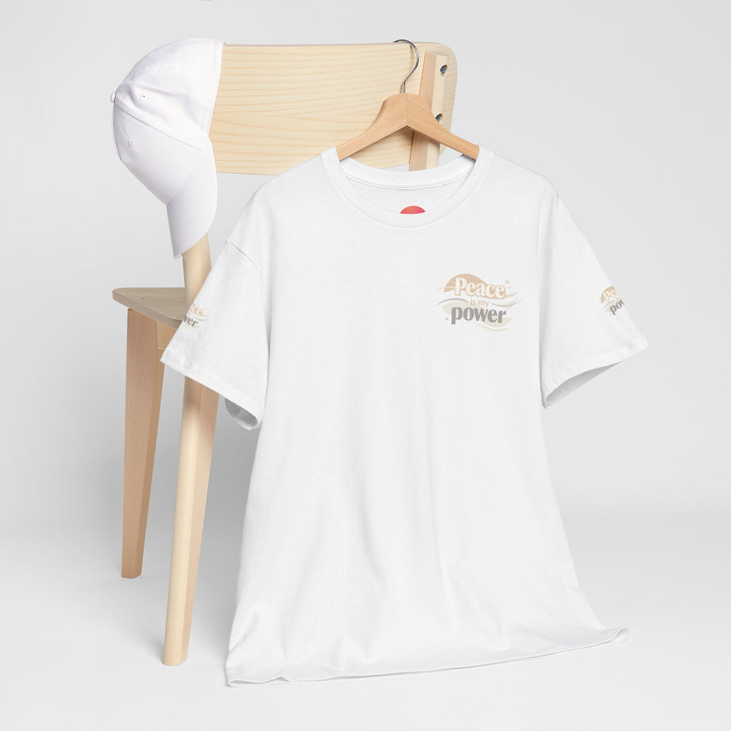 Power Mountain Tee — Minimal Retro Nature Graphic T-Shirt