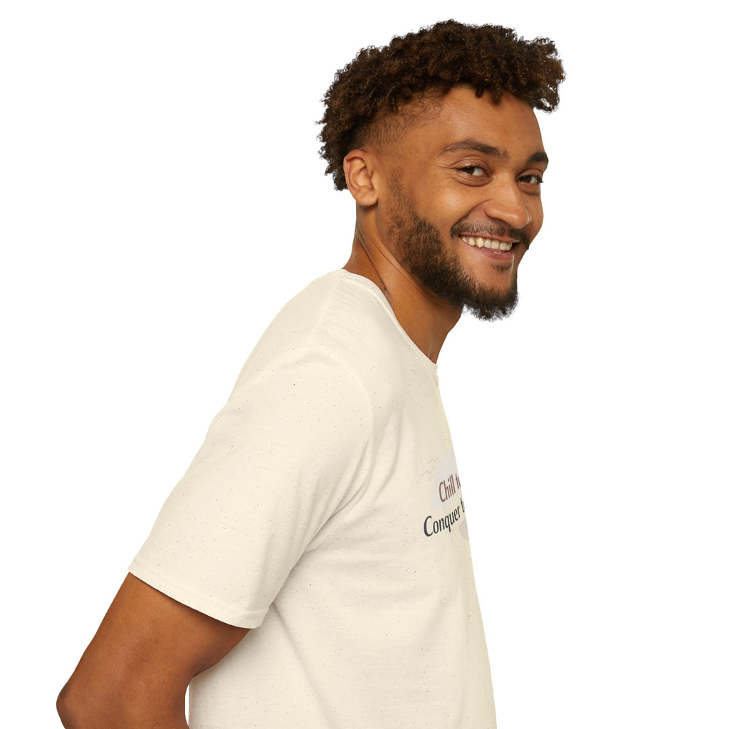 Chill Today. Conquer Tomorrow. T-Shirt — Minimal Motivational Tee | RoRi’s Ideas