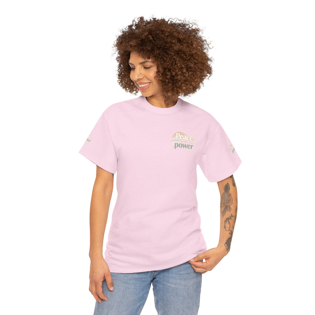 Power Mountain Tee — Minimal Retro Nature Graphic T-Shirt
