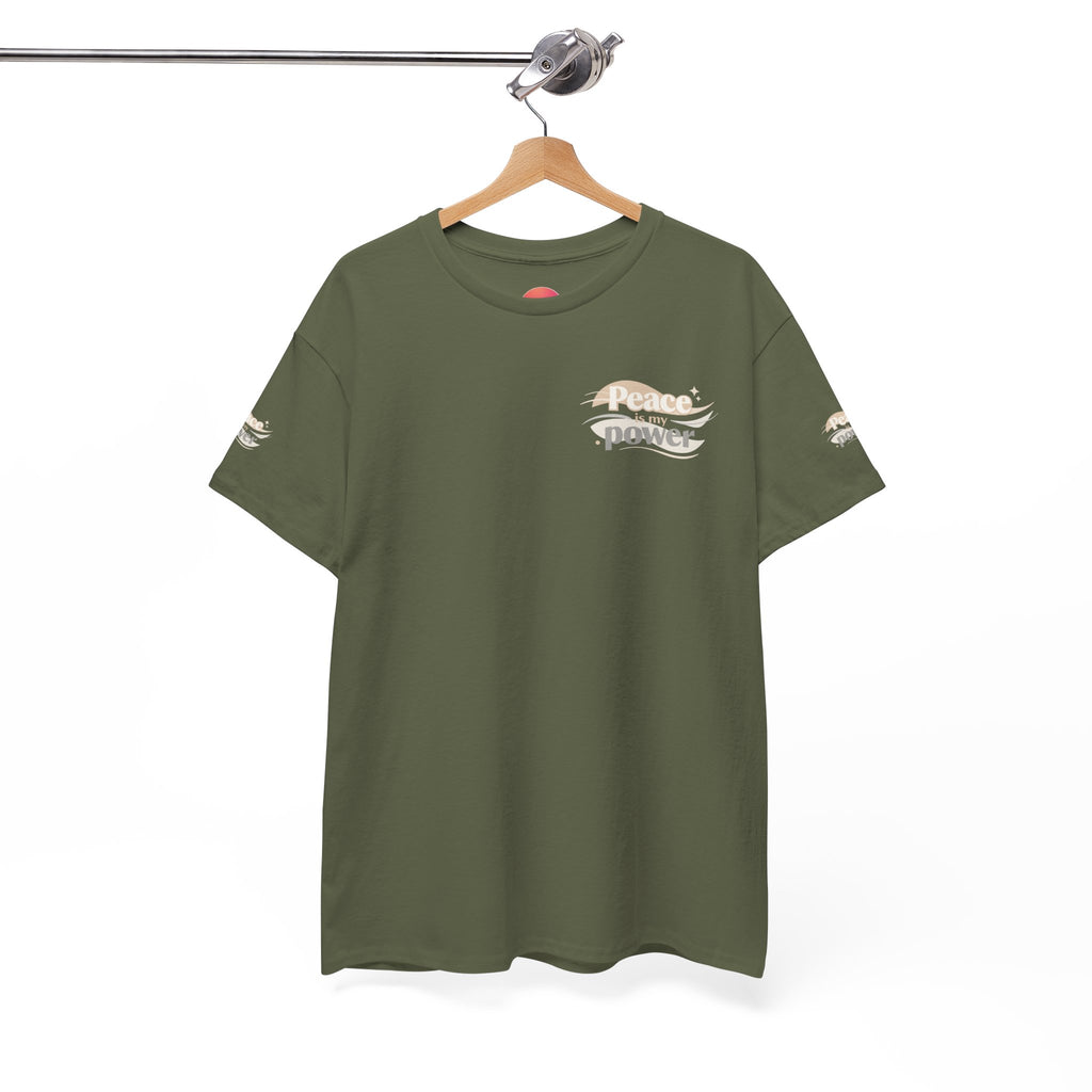 Power Mountain Tee — Minimal Retro Nature Graphic T-Shirt