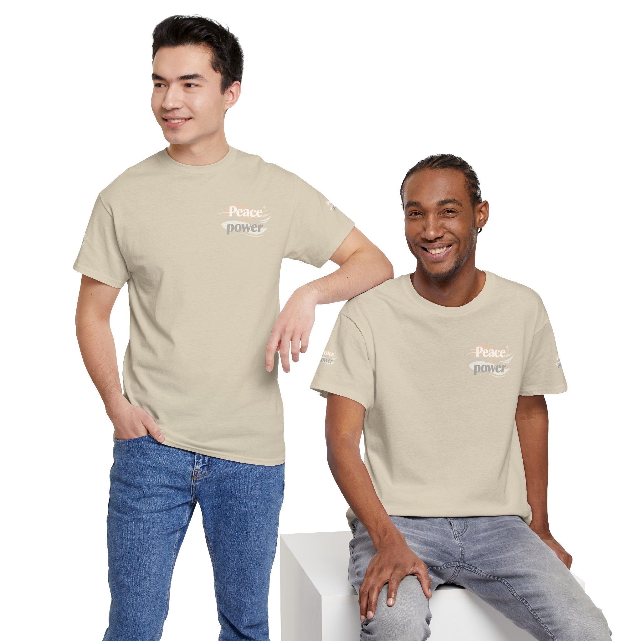 Power Mountain Tee — Minimal Retro Nature Graphic T-Shirt
