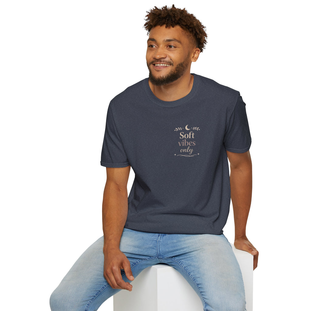Soft Vibes Only T‑Shirt — Minimal Positive Quote Tee