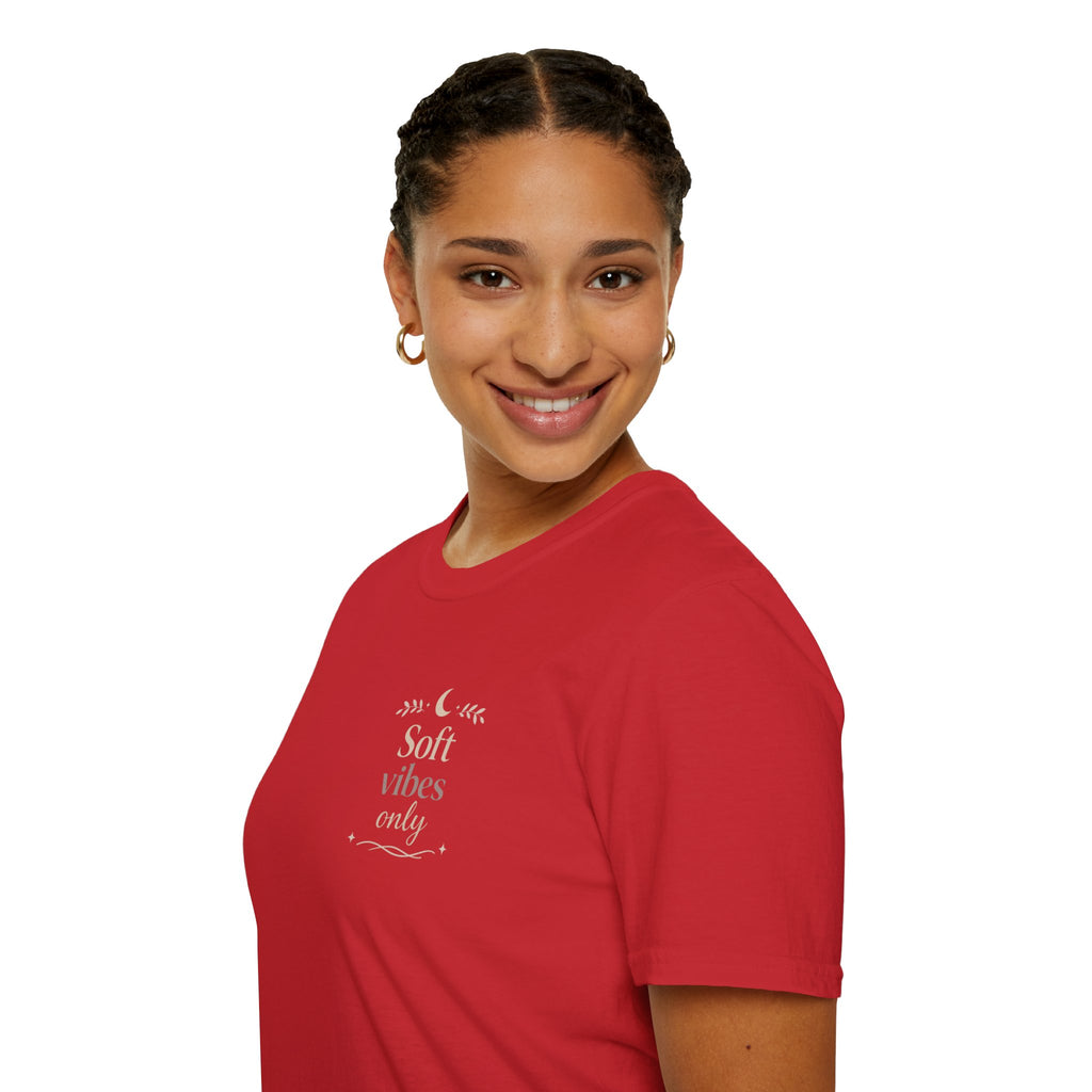 Soft Vibes Only T‑Shirt — Minimal Positive Quote Tee