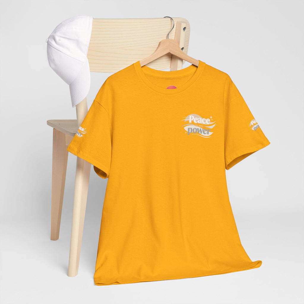 Power Mountain Tee — Minimal Retro Nature Graphic T-Shirt