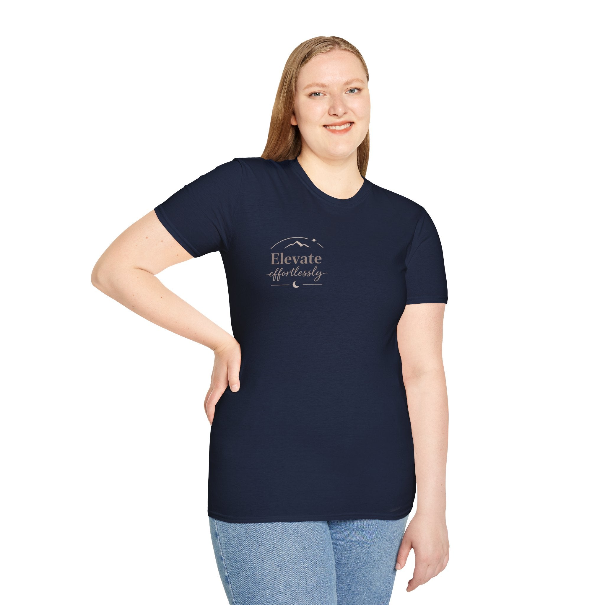 T-Shirt — "Elevate Afterwards" Minimalist Script Tee