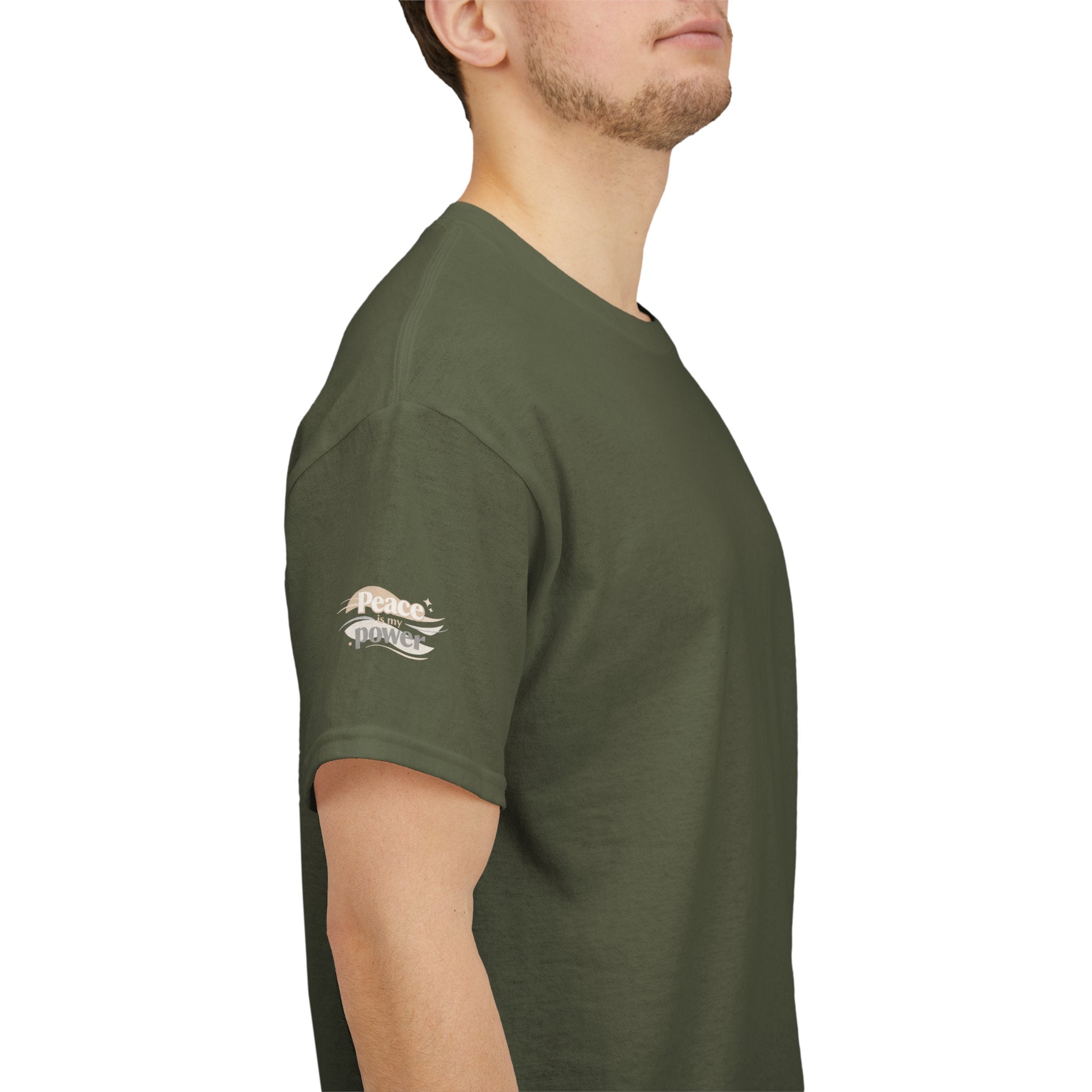 Power Mountain Tee — Minimal Retro Nature Graphic T-Shirt