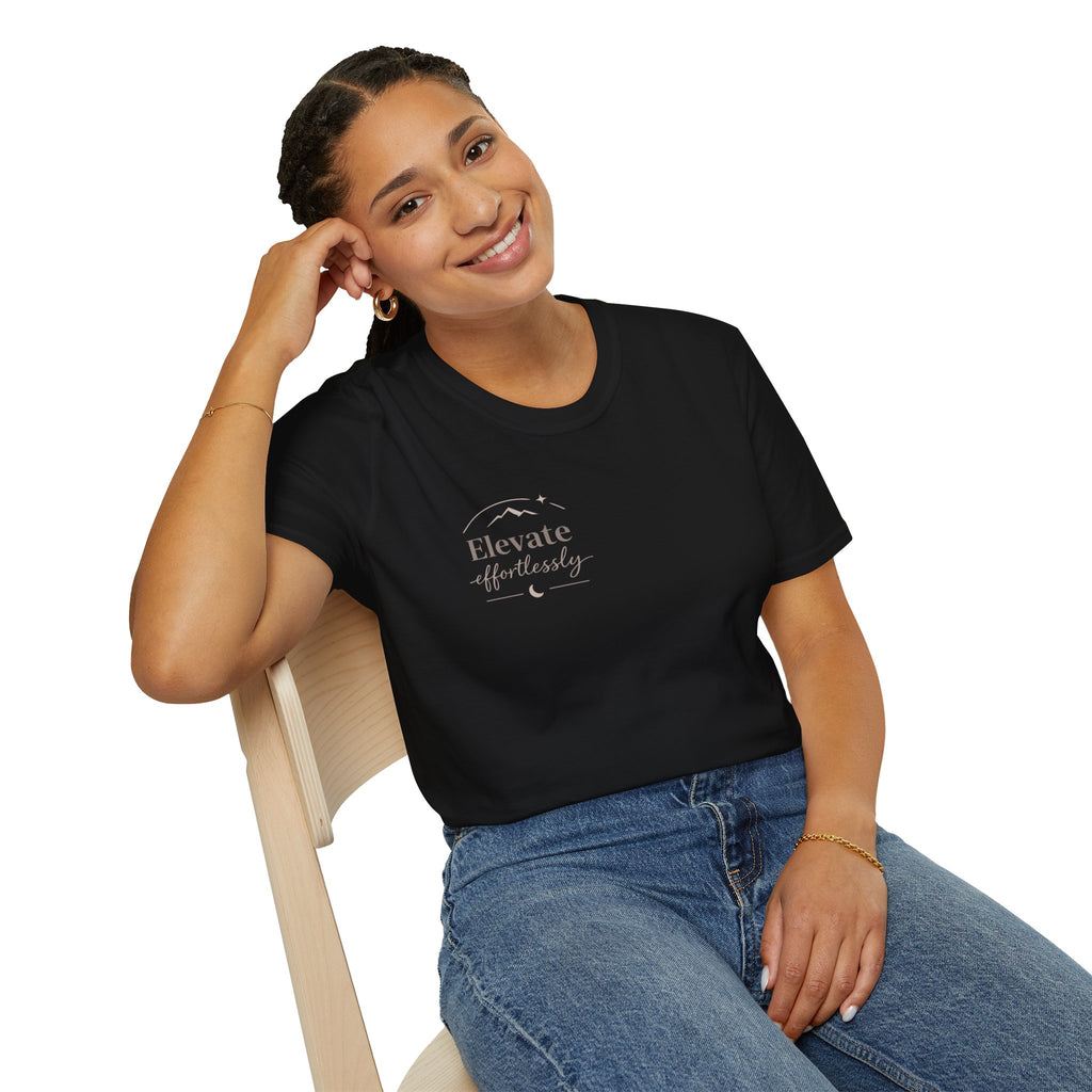 T-Shirt — "Elevate Afterwards" Minimalist Script Tee