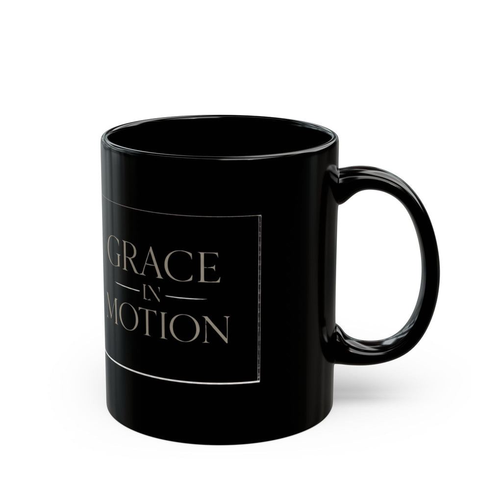 Grace in Motion Black Coffee Mug — Inspirational Dance/Movement Gift (11oz & 15oz) I RoRi's Ideas