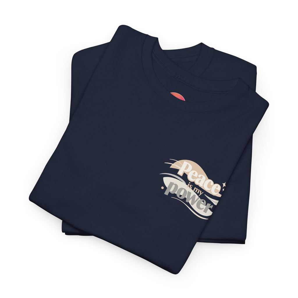 Power Mountain Tee — Minimal Retro Nature Graphic T-Shirt