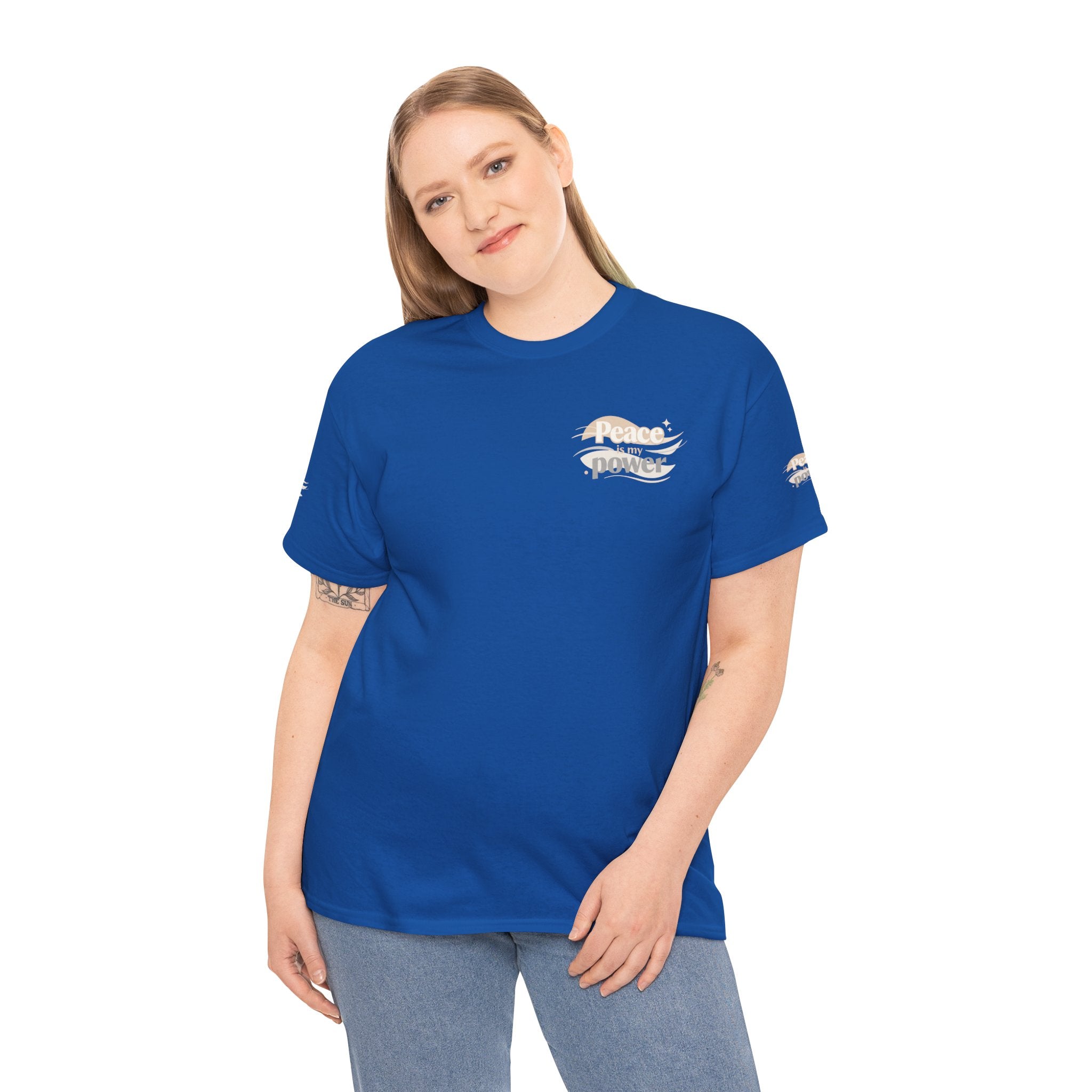 Power Mountain Tee — Minimal Retro Nature Graphic T-Shirt