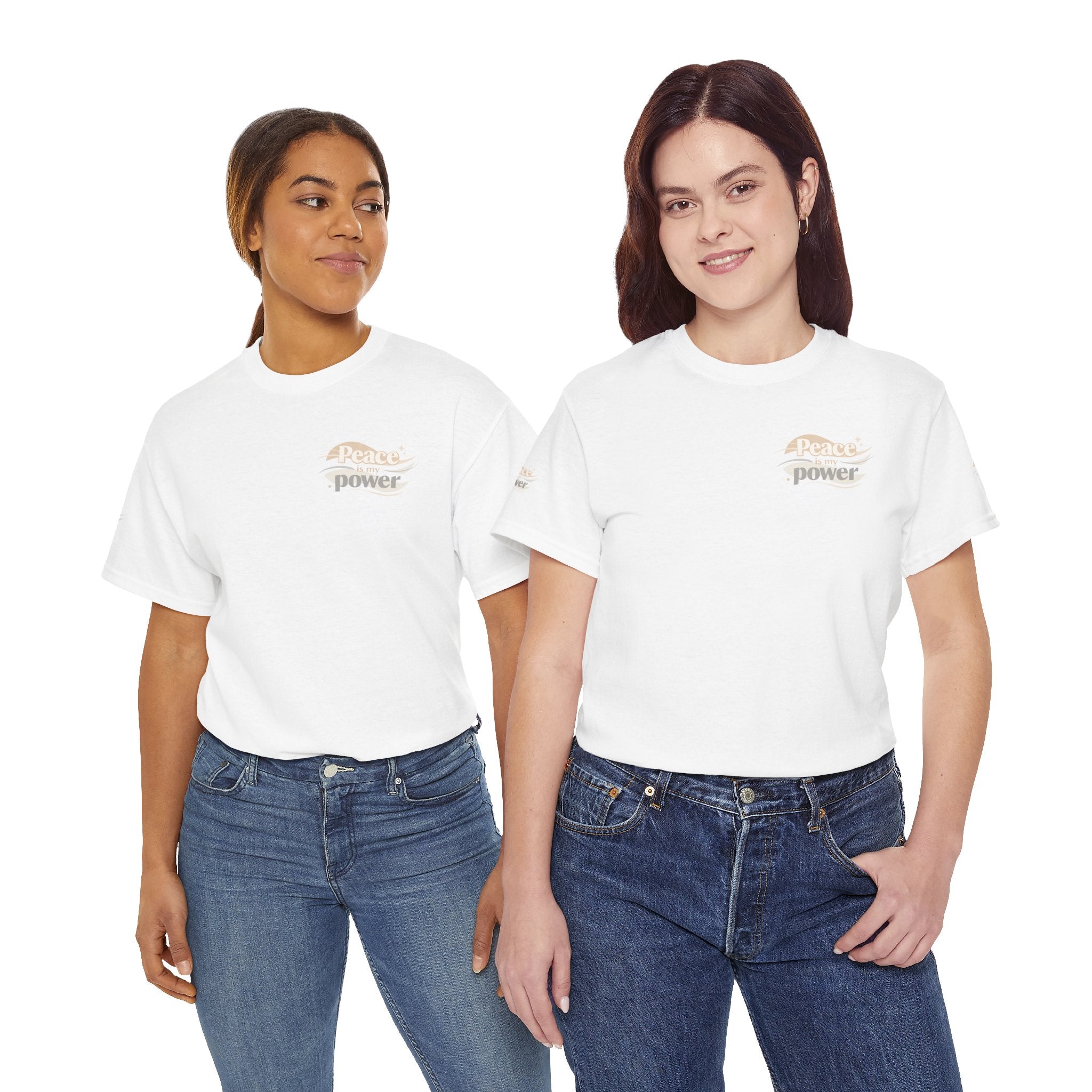 Power Mountain Tee — Minimal Retro Nature Graphic T-Shirt