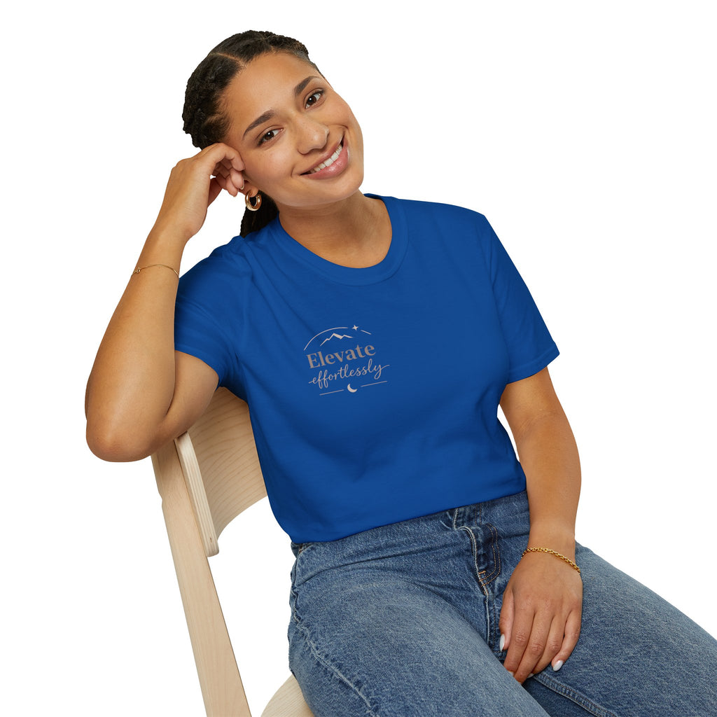 T-Shirt — "Elevate Afterwards" Minimalist Script Tee