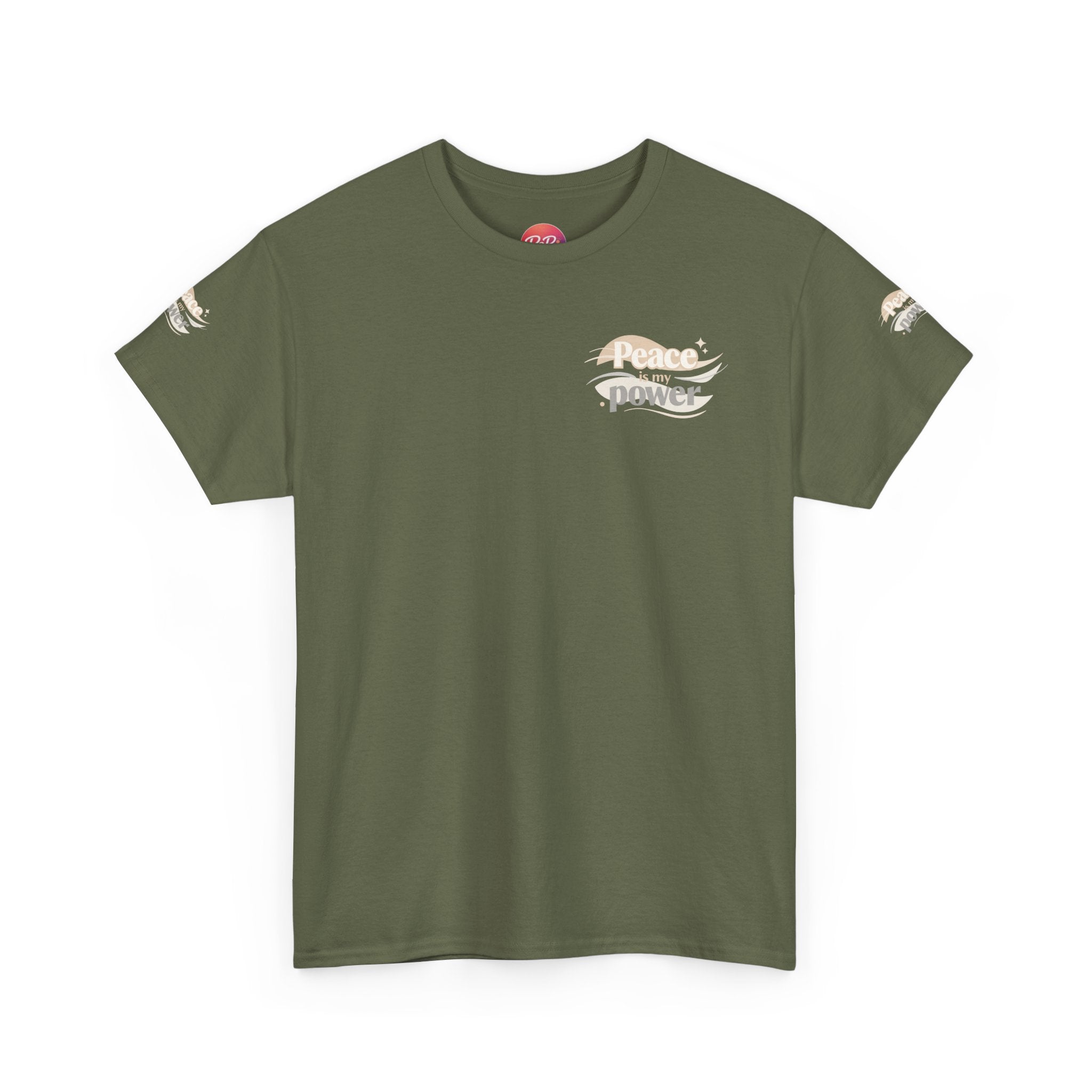 Power Mountain Tee — Minimal Retro Nature Graphic T-Shirt