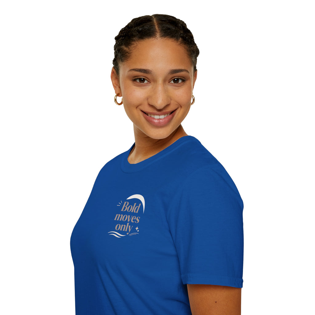 Motivational 'Bold Moves Only' T-Shirt — Minimalist Inspirational Tee