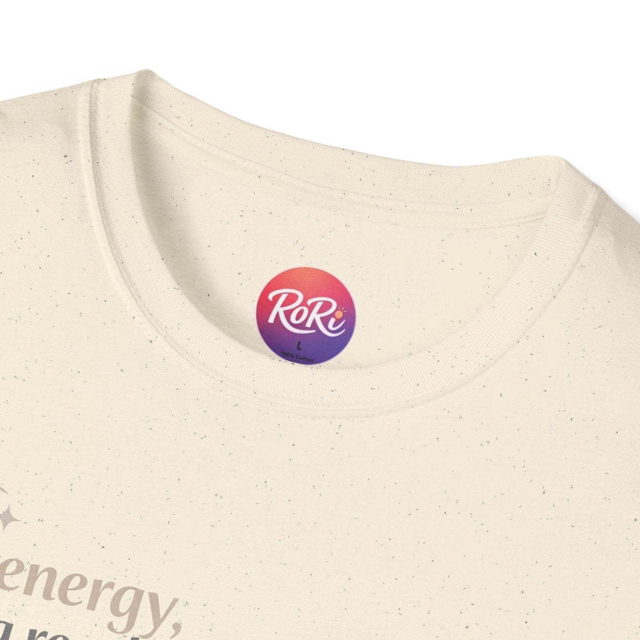 T-Shirt — “Soft energy, strong results.” Minimal Inspirational Graphic Tee