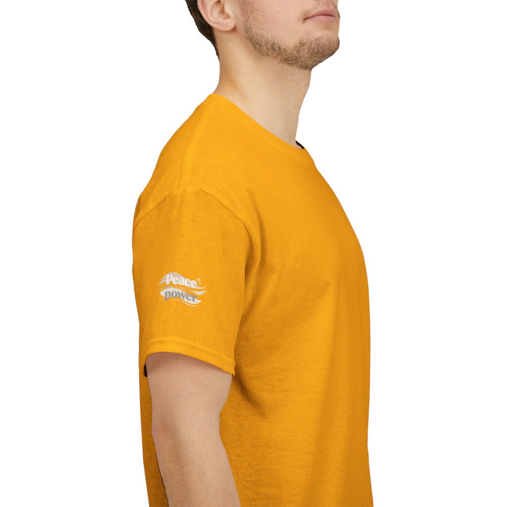 Power Mountain Tee — Minimal Retro Nature Graphic T-Shirt