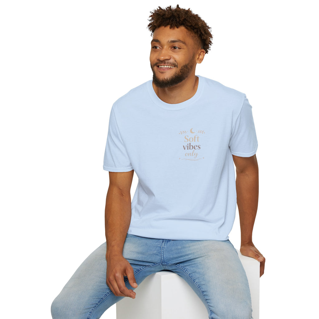 Soft Vibes Only T‑Shirt — Minimal Positive Quote Tee