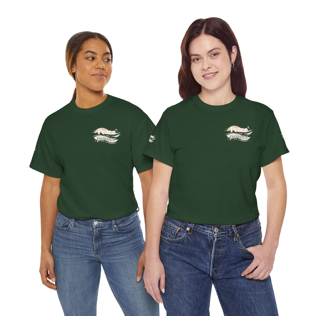 Power Mountain Tee — Minimal Retro Nature Graphic T-Shirt