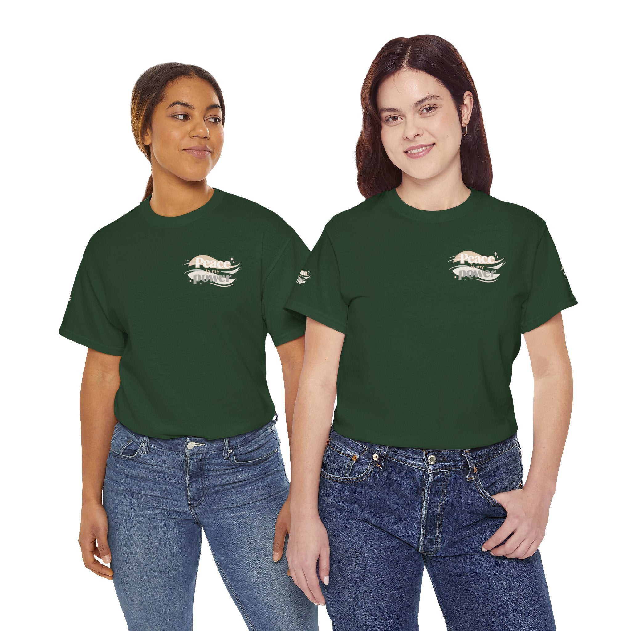 Power Mountain Tee — Minimal Retro Nature Graphic T-Shirt