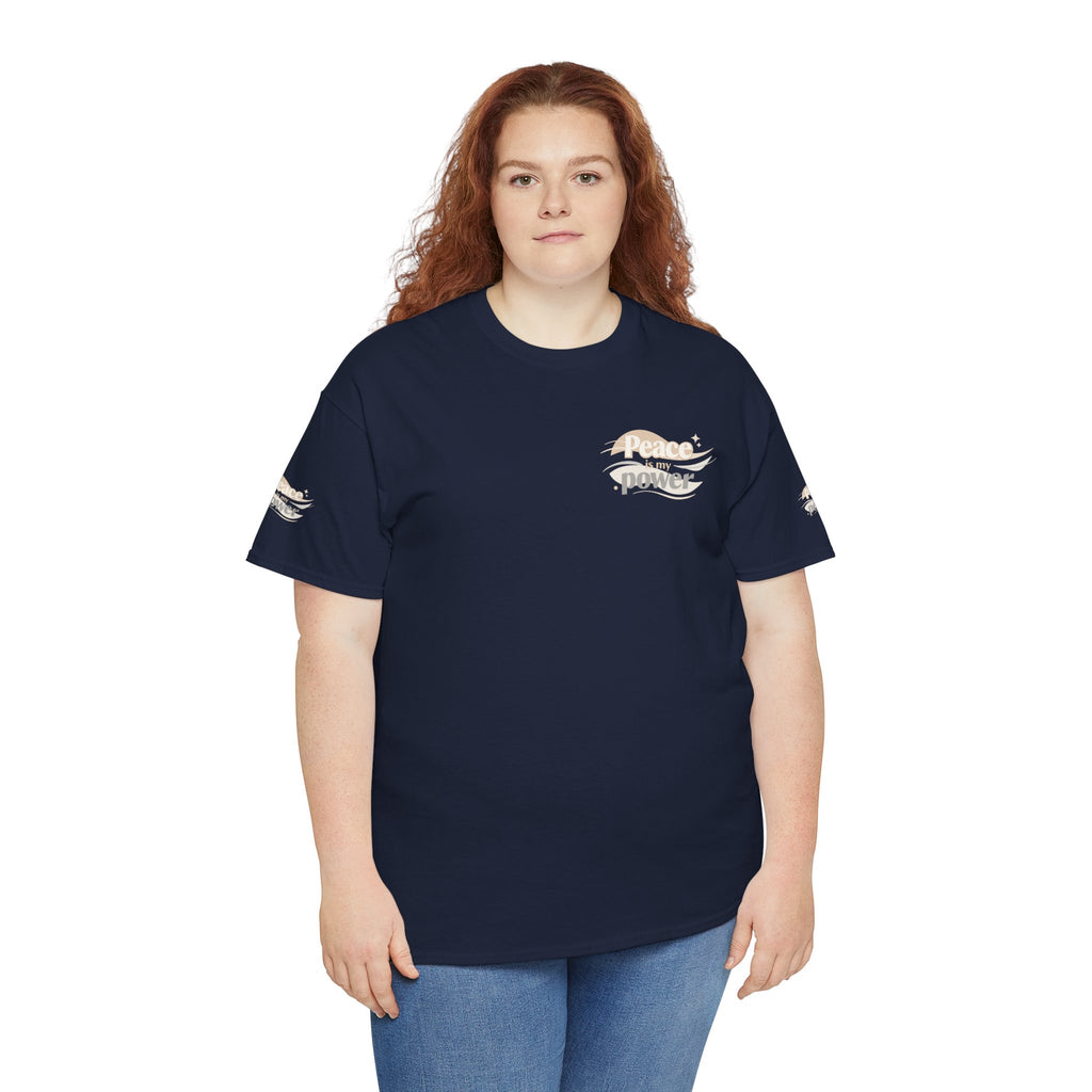 Power Mountain Tee — Minimal Retro Nature Graphic T-Shirt