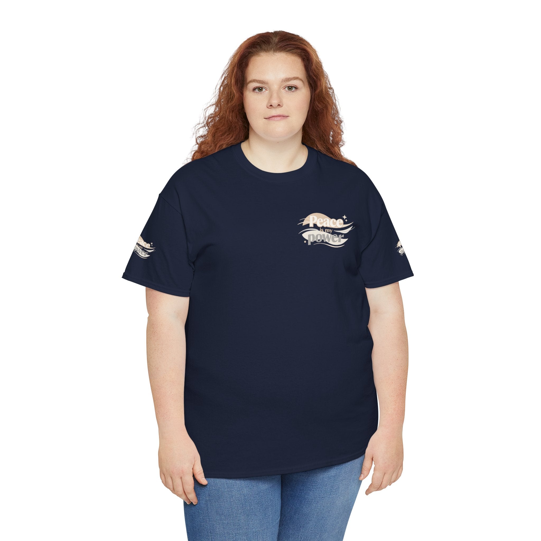 Power Mountain Tee — Minimal Retro Nature Graphic T-Shirt