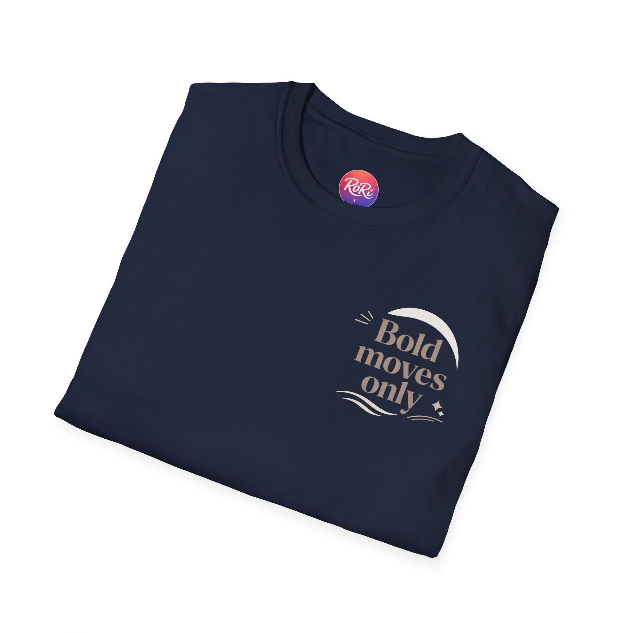 Motivational 'Bold Moves Only' T-Shirt — Minimalist Inspirational Tee