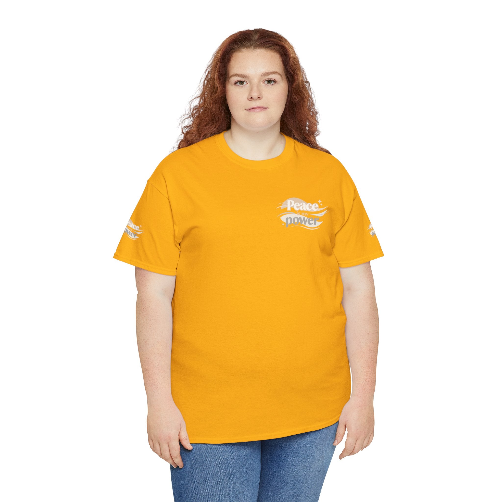 Power Mountain Tee — Minimal Retro Nature Graphic T-Shirt