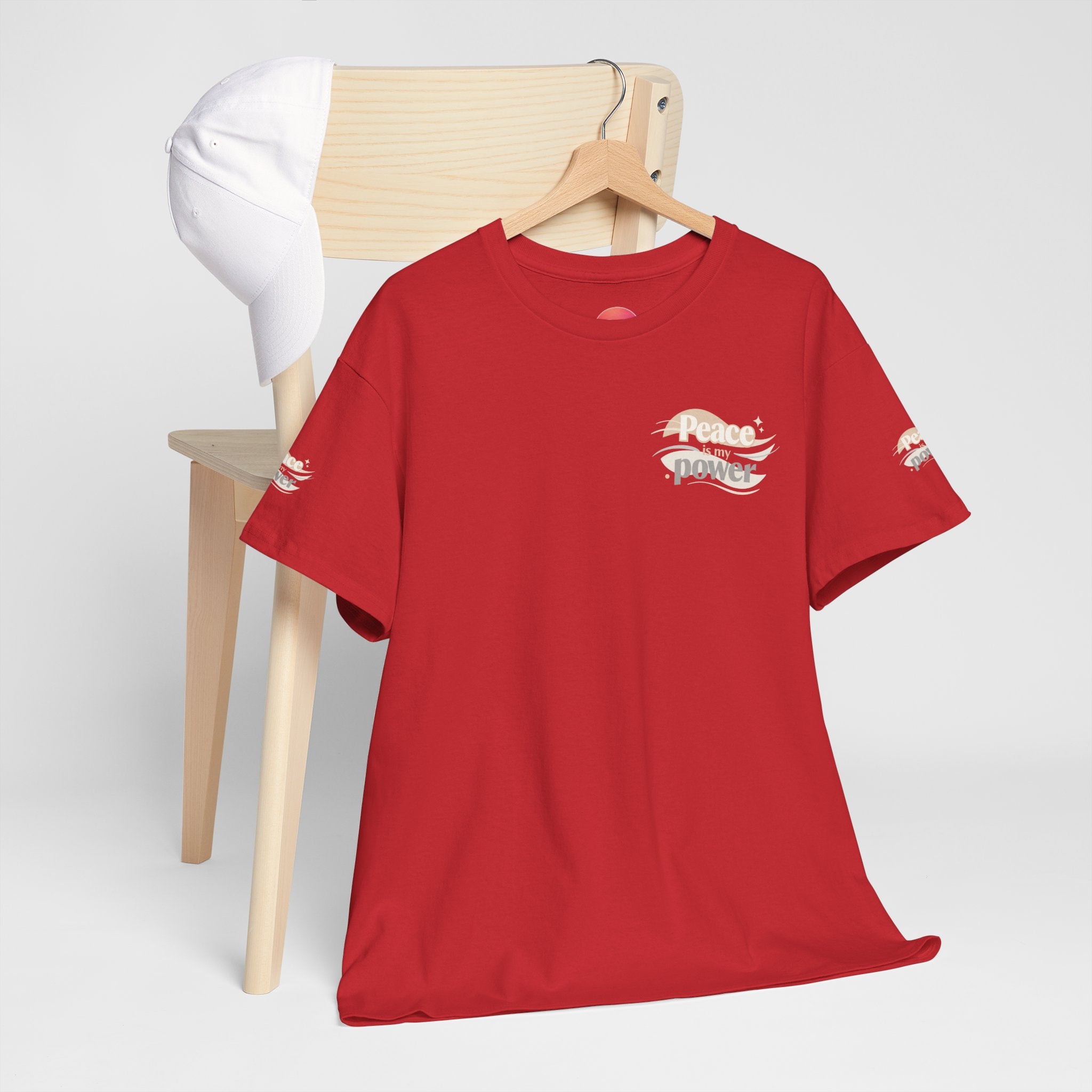 Power Mountain Tee — Minimal Retro Nature Graphic T-Shirt