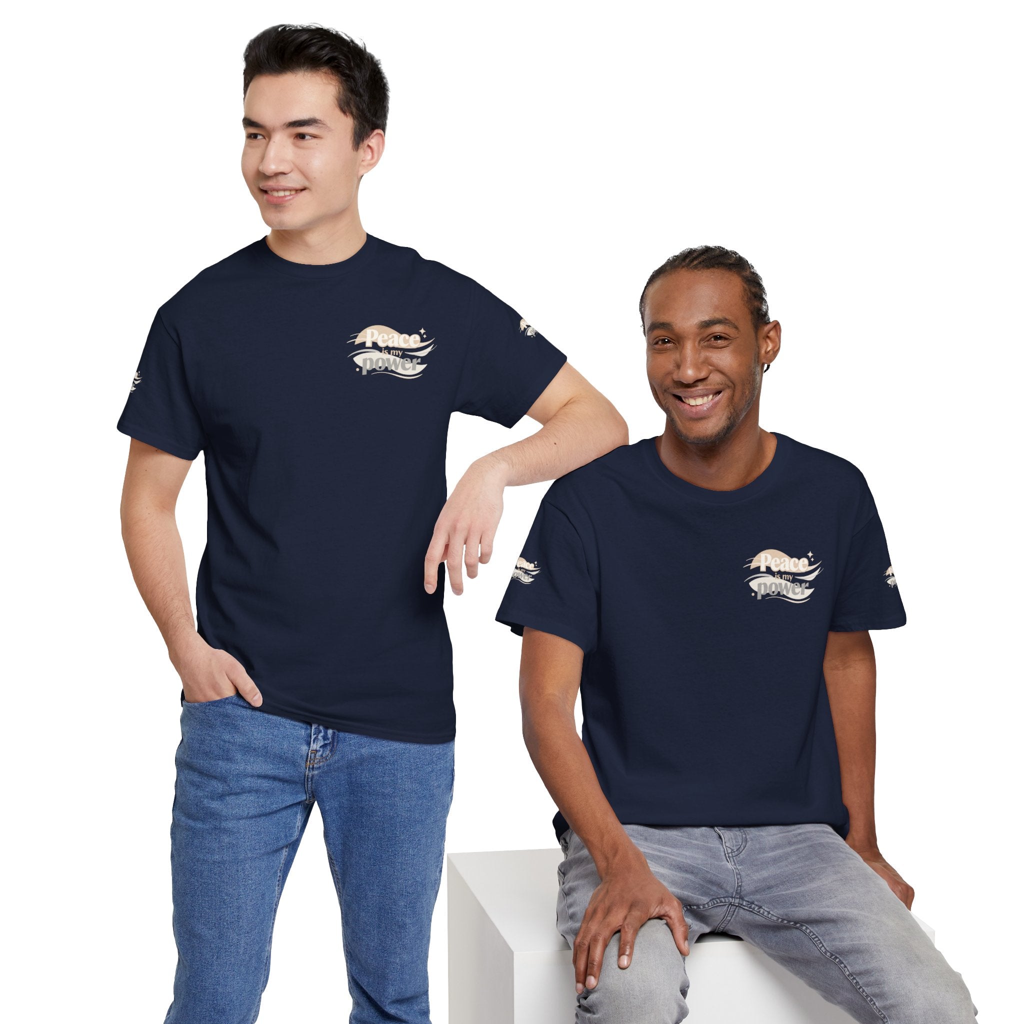 Power Mountain Tee — Minimal Retro Nature Graphic T-Shirt