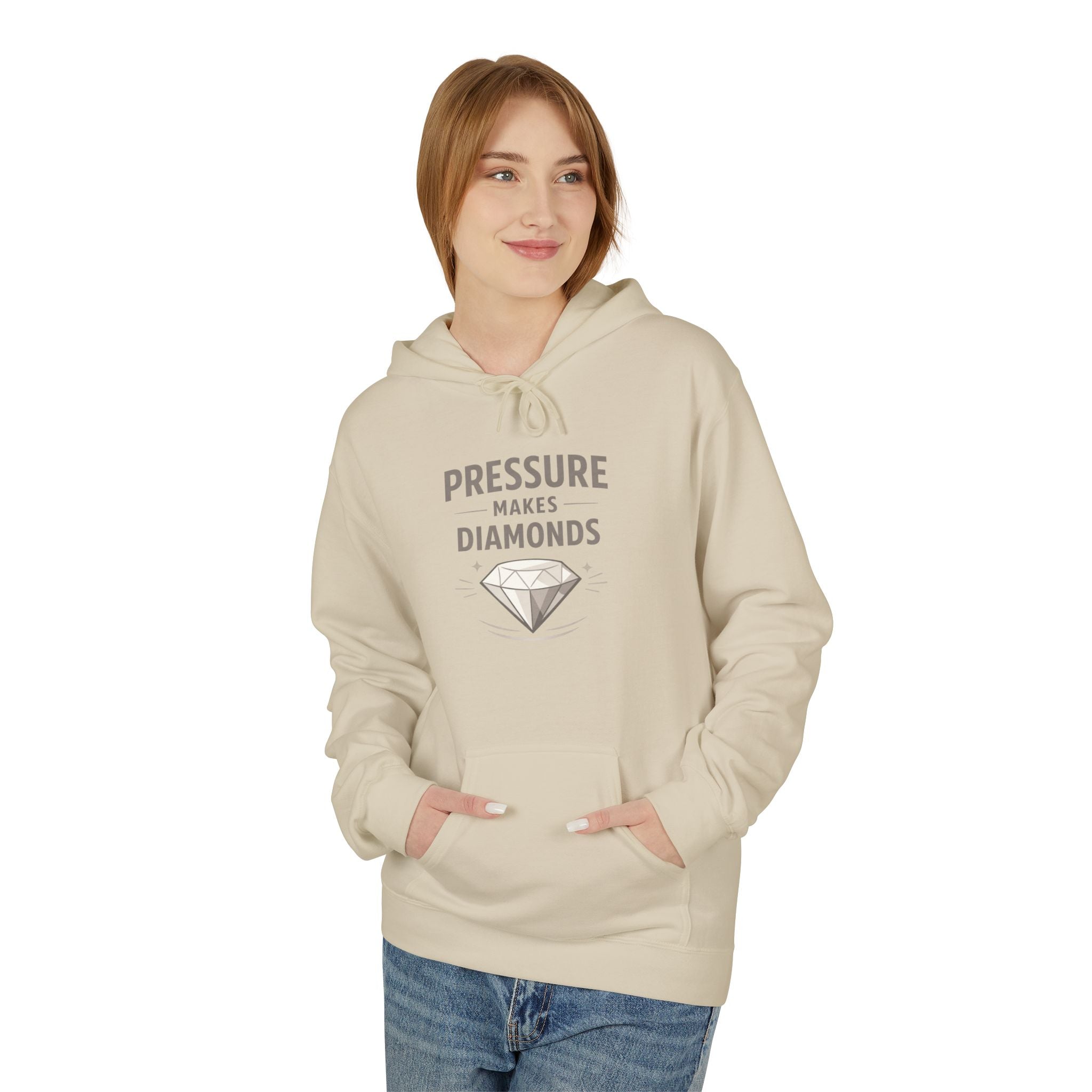 Pressure Makes Diamonds Hoodie — Inspirational Graphic Pullover | RoRi’s Ideas
