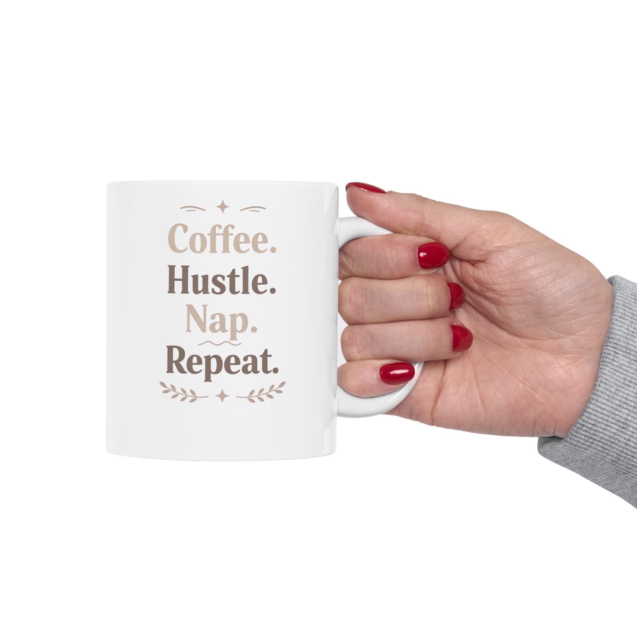 Ceramic Mug — Cozy Rustic 'Coffee, Houseplants, Reading' Quote Mug (11oz & 15oz) I RoRis Ideas
