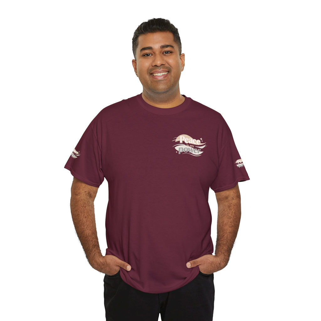 Power Mountain Tee — Minimal Retro Nature Graphic T-Shirt