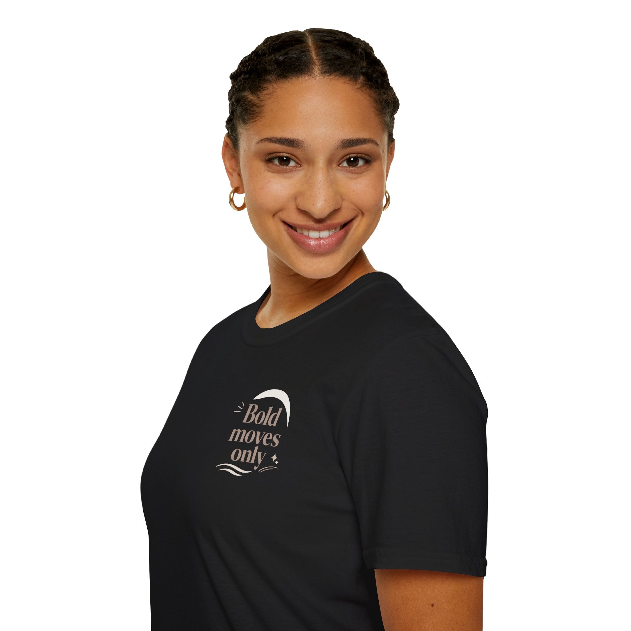 Motivational 'Bold Moves Only' T-Shirt — Minimalist Inspirational Tee