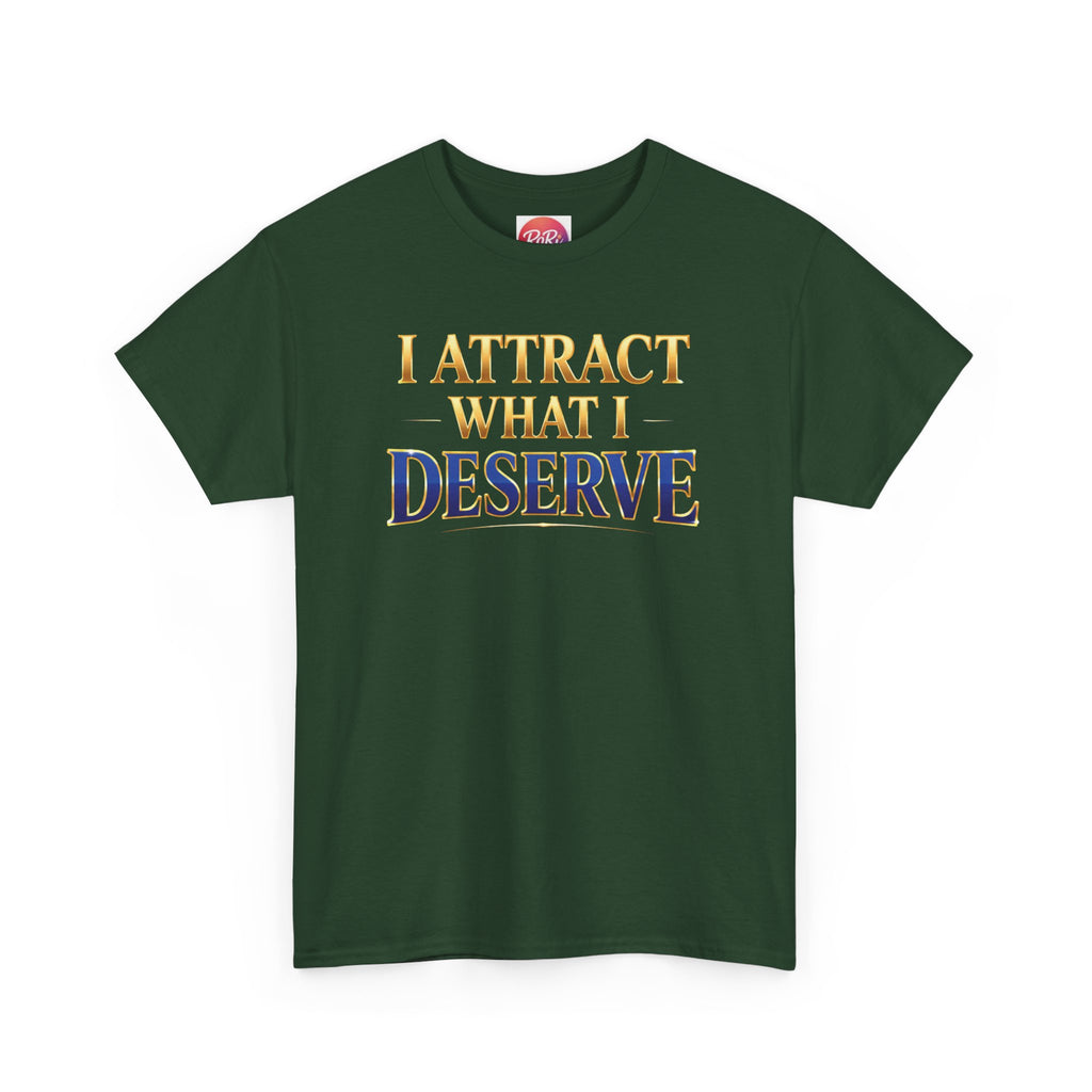 I Attract What I Deserve T-Shirt — Motivational Positive Affirmation Tee