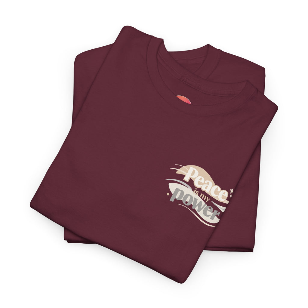 Power Mountain Tee — Minimal Retro Nature Graphic T-Shirt